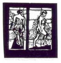 Stout Woman Walking Up Incline (Muybridge) [5 3/8 x 5 1/4 in.] 1998